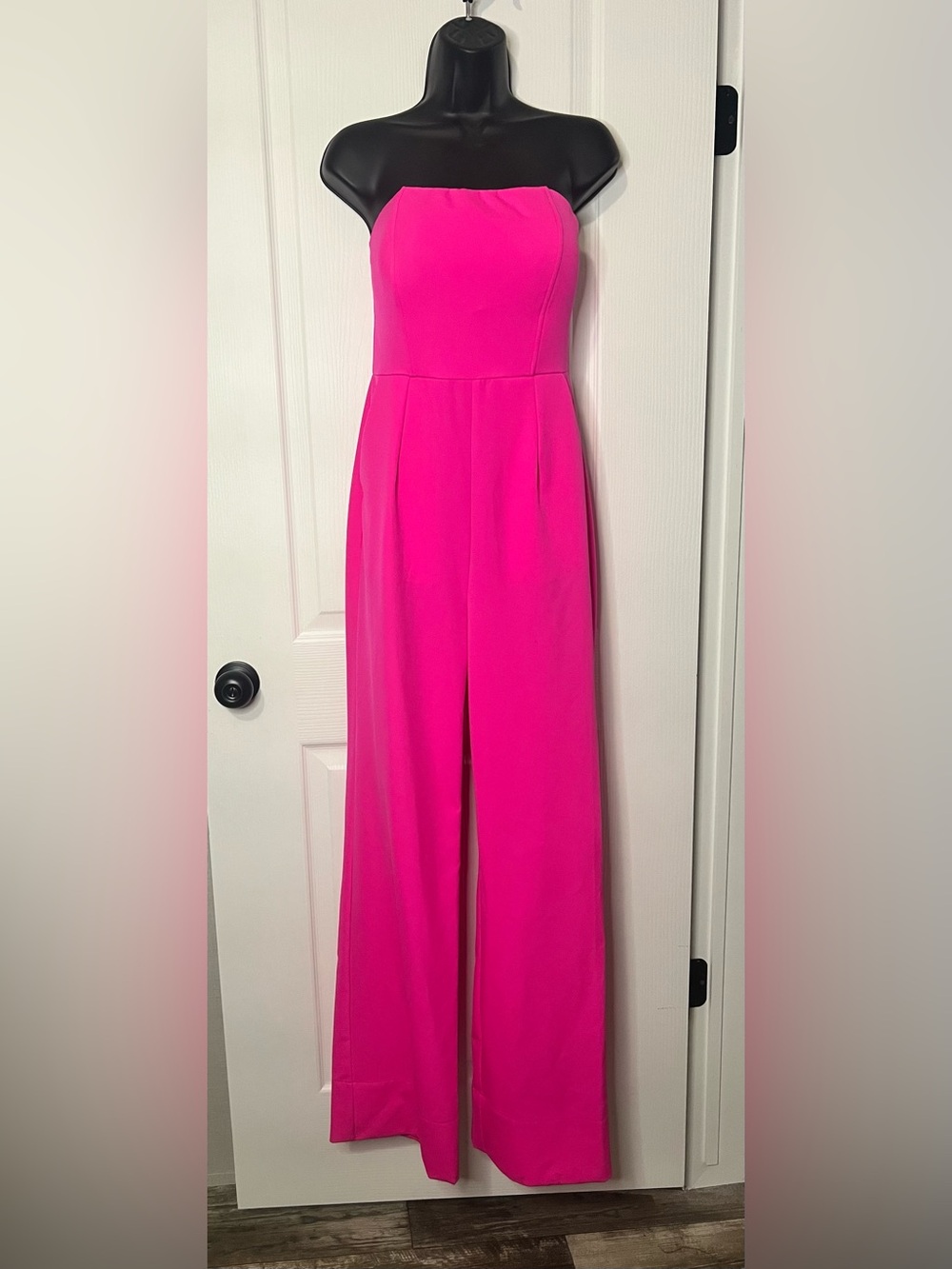 AKIRA Hot Pink Wide-Leg Sleeveless Jumpsuit